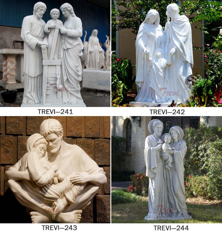 Catholic Holy Family Marble White Statues And Figurines For Garden ...