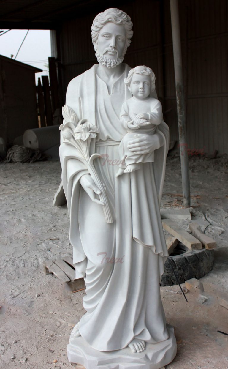 Catholic Saint Religious Garden Marble Statues of Saint Joseph TCH34