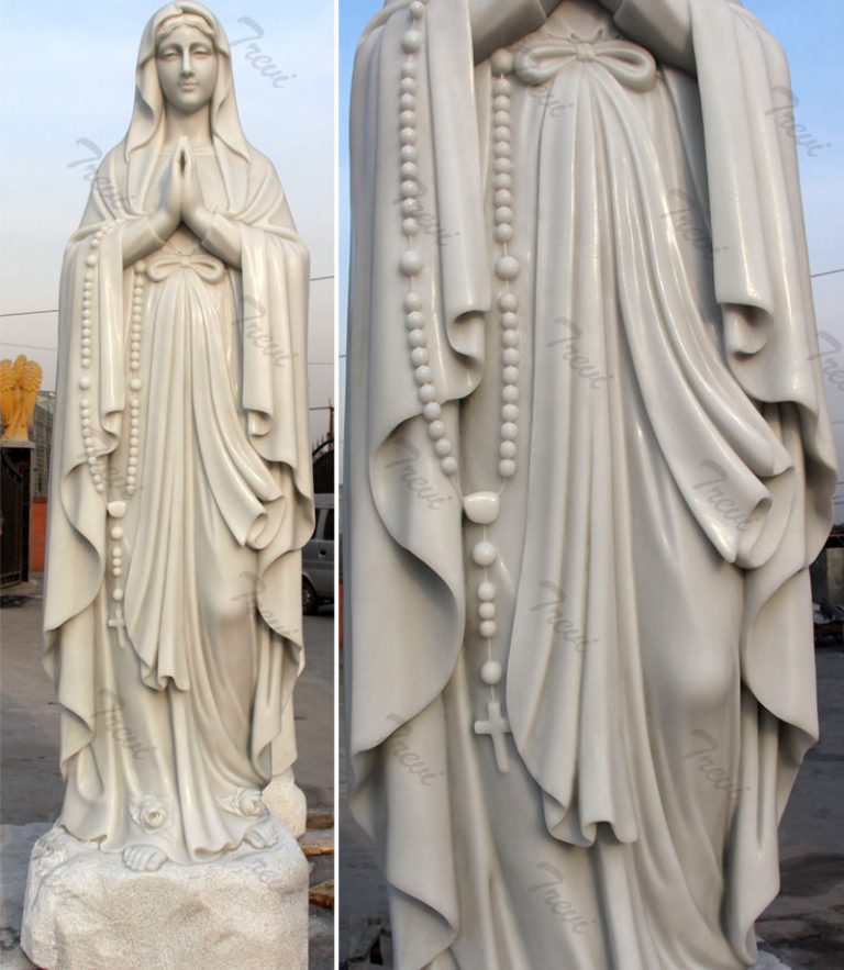 Blessed Marble Virgin Lourdes Catholic Garden Statues For Sale TCH-150 ...