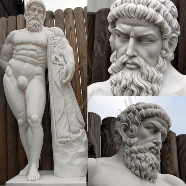 Outdoor Marble Hercules Statue Replica Garden For Sale TMC Trevi Marble Sculpture