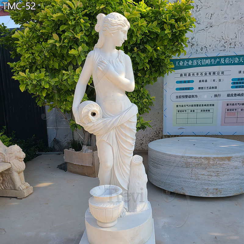 life size nude girl hold jar outdoor statues 4