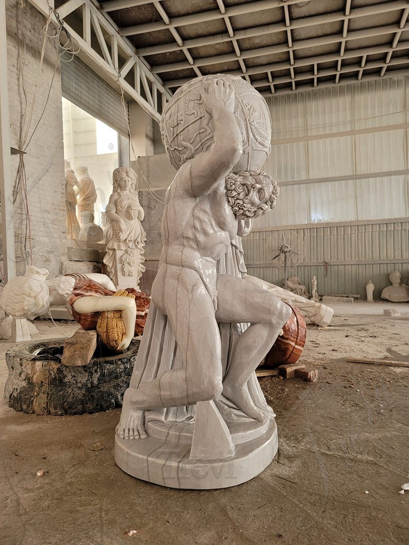 Marble Farnese Atlas Sculpture