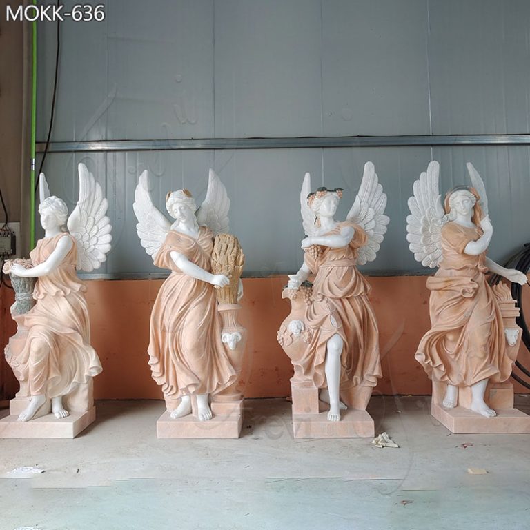 outdoor garden marble winged four seasons statues for sale 1