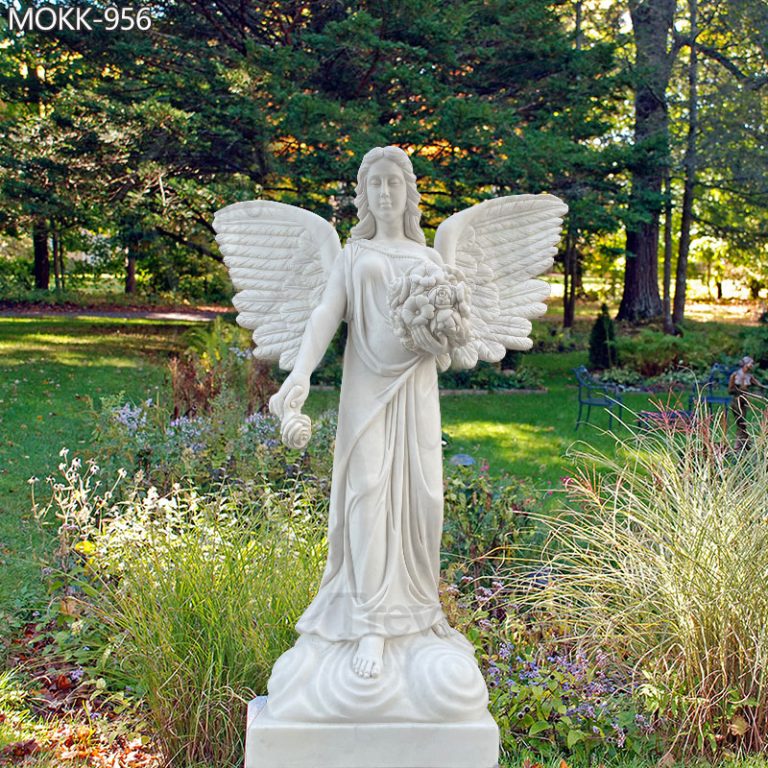 life size marble angel statue for garden factory supply