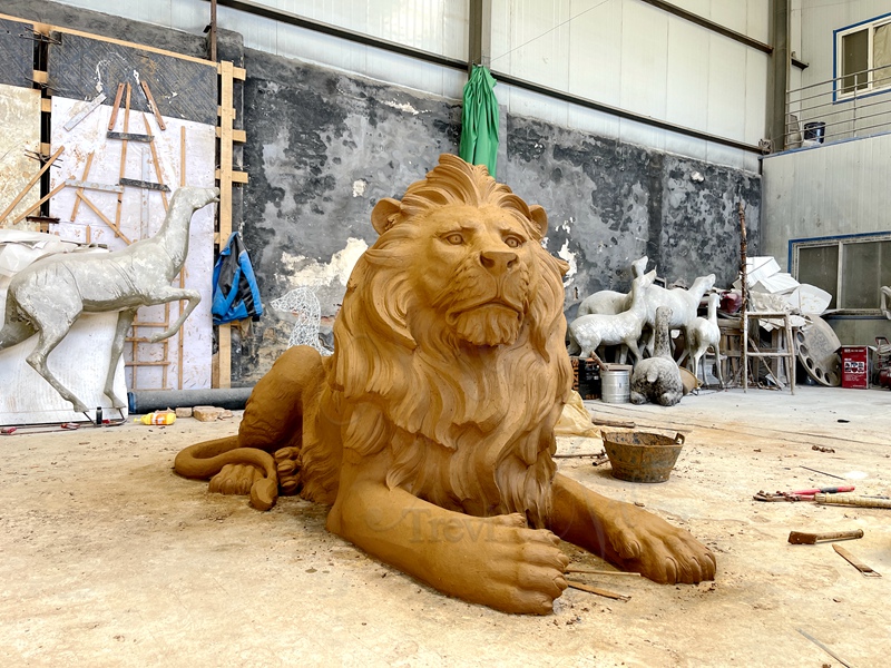 lion clay model