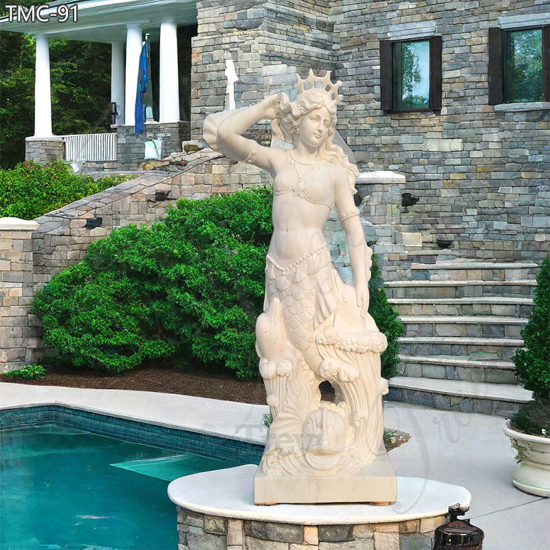 Beautiful-Life-Size-Marble-Mermaid-Statue-Pool-Decor-for-Sale-1