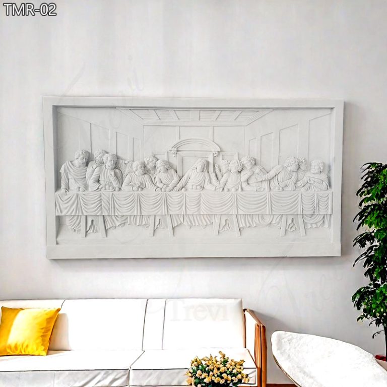 marble last supper relief for wall decor