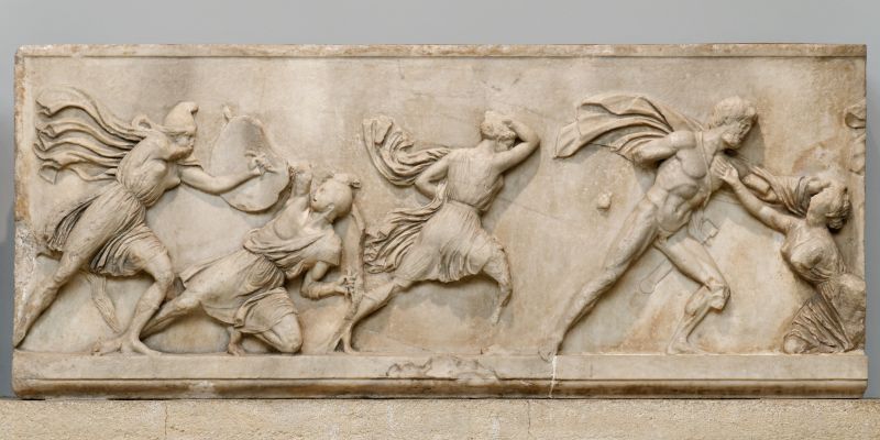 mausoleum of halicarnassus, amazon frieze