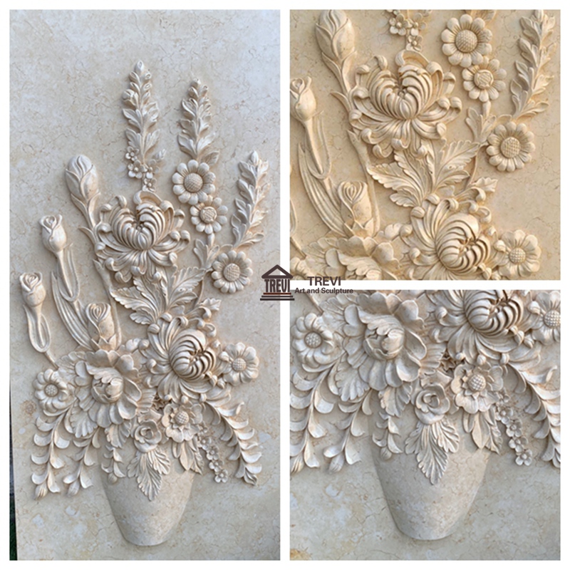 flower relief sculpture