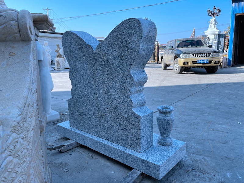 granite butterfly headstone 4