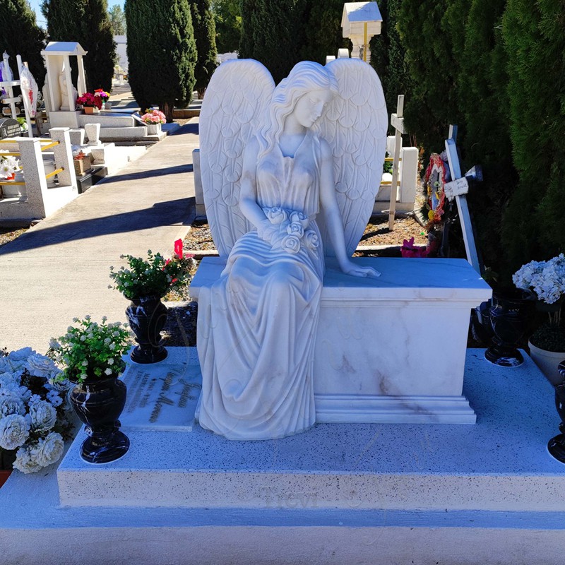 white marble angel monument headstone feedback