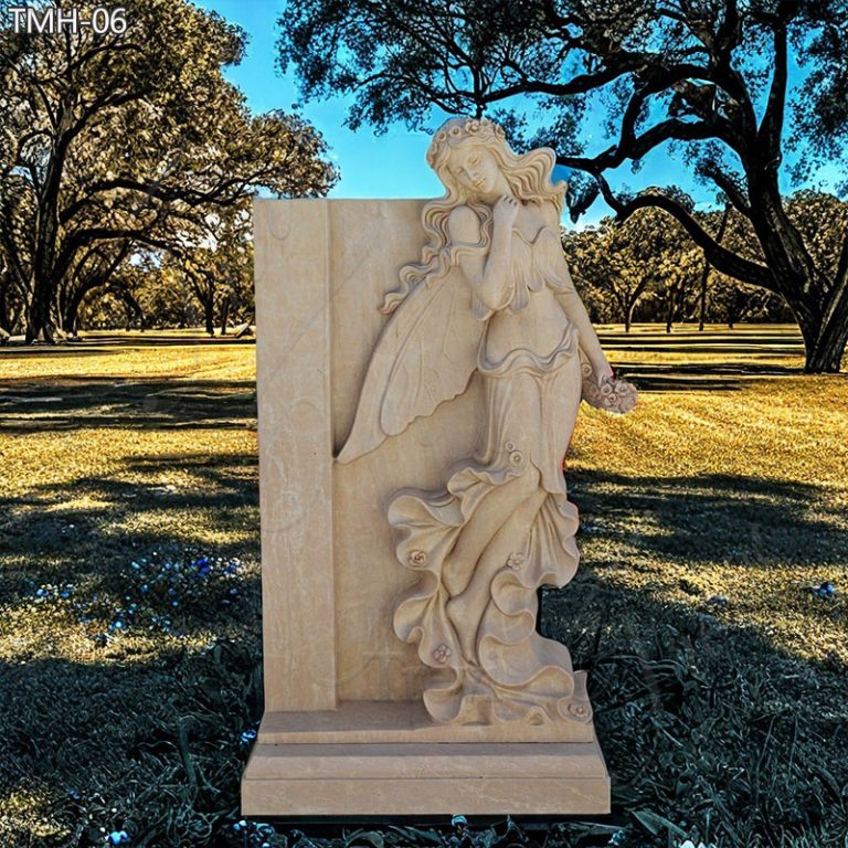 custom made marble angel headstones