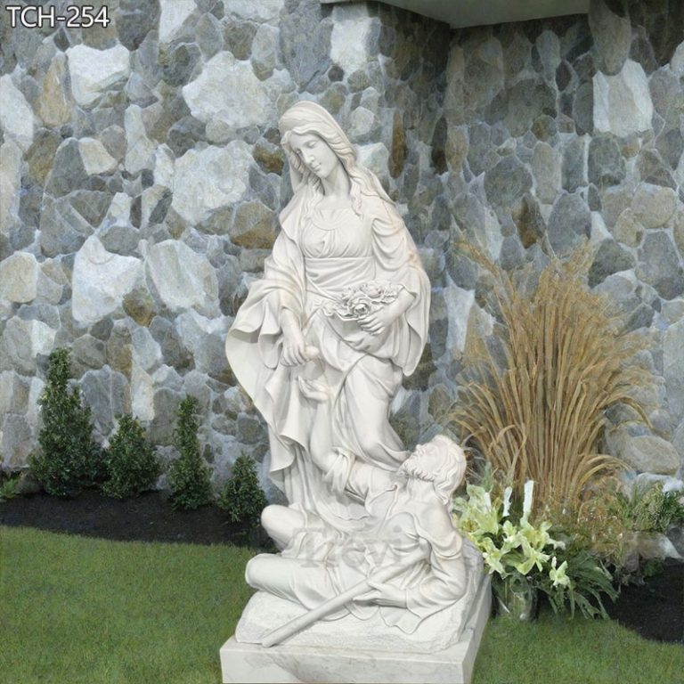 marble st elizabeth of hungary statue