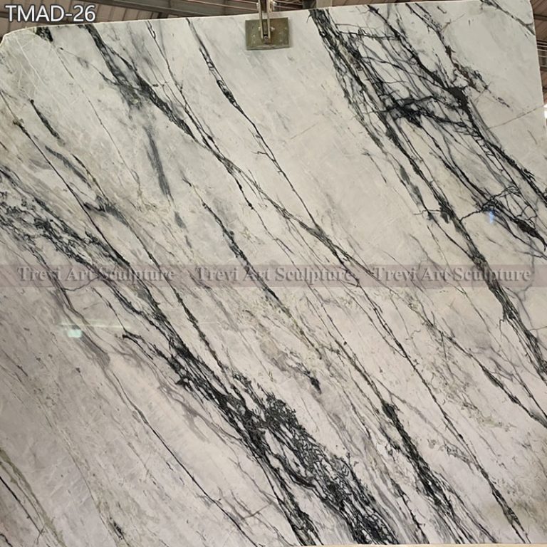 carrara snow white vein cut marble slab for sale