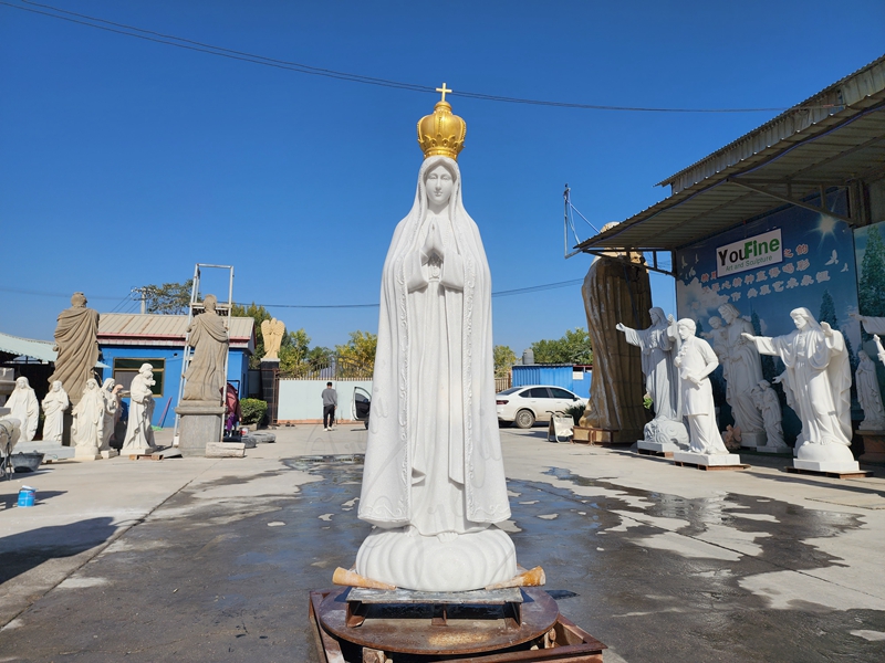 our lady of fatima marble statue